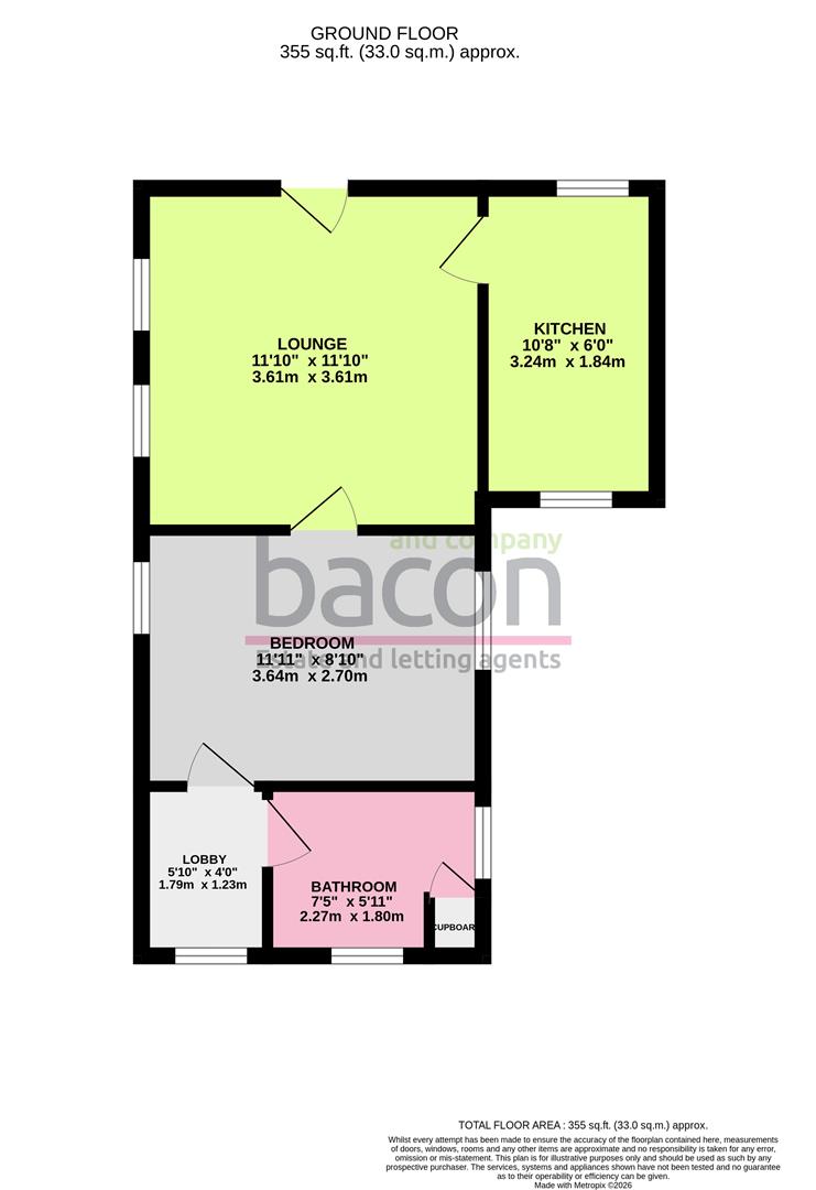Floor Plan | Flat - Conversion | Shakespeare Road, Worthing, BN11 | For Sale